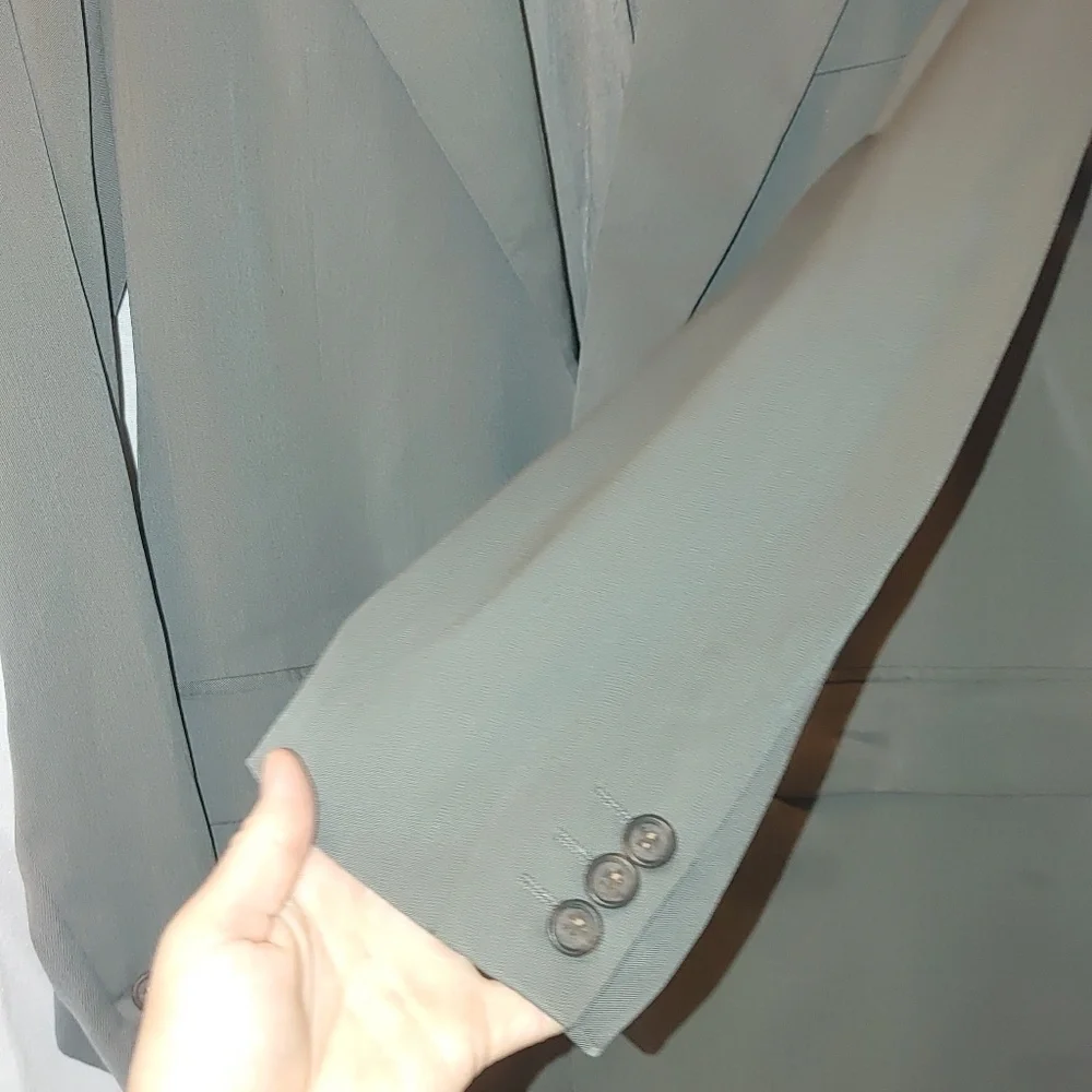 Hugo Boss Vintage Blazer Sport Jacket Coat Gray Wool Blend Two Button est‎ 40R
